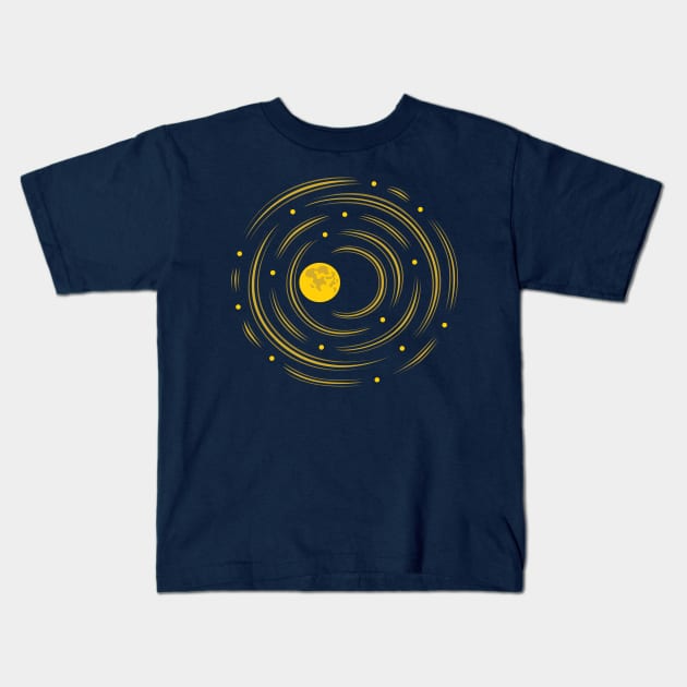 Dream Of Moon And Stars Kids T-Shirt by Boriana Giormova